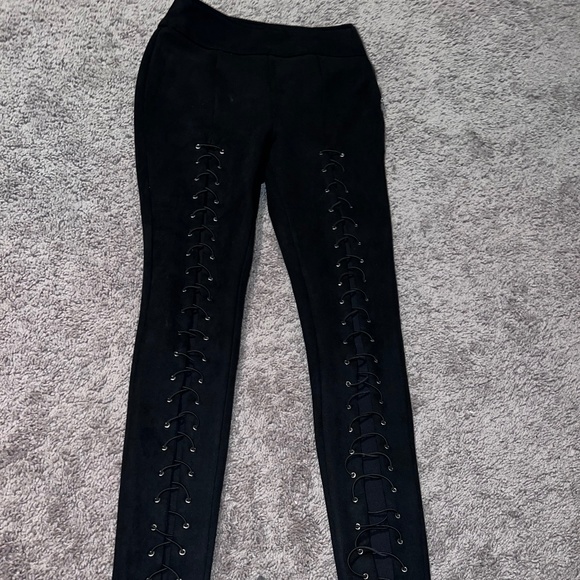 Black tie up leggings - Picture 1 of 1